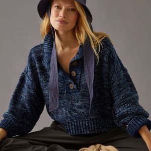 Pilcro Henley Sweater NWT